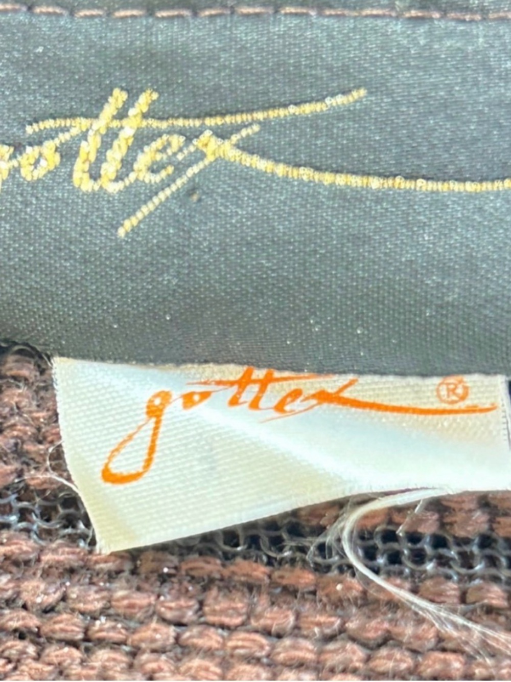 4/$20 Gottex Brown Open Knit Sleeveless Maxi Swim Cover Up Dress Side Slit - Picture 3 of 3